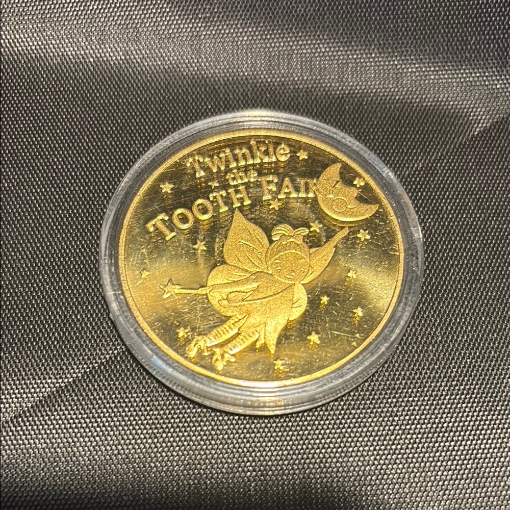 Twinkle the Tooth Fairy keepsake gold coin in a case